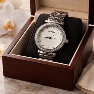 Invicta Women’s Silver Timepiece with Sparkling Details